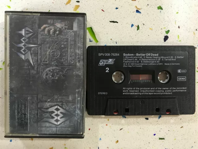 Sodom Cinta Cassette Tape Better Off Dead Thras Metal Muy Raro Sodoma Made Germa