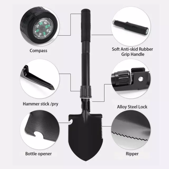 Military Portable Folding Shovel Survival Spade Outdoor Tools For Camping