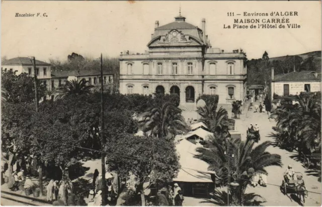 CPA AK ALGERIA MAISON-CARREE La Place de l'Hotel de Ville (1146176)