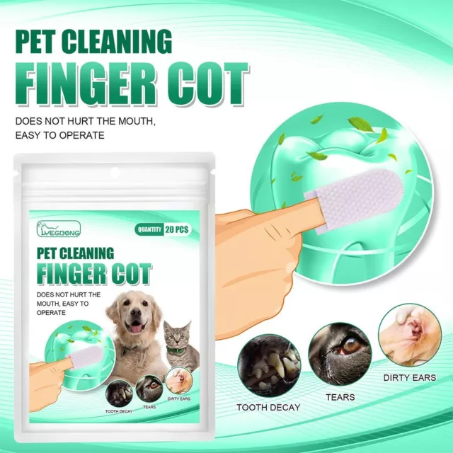 Couverture de doigt Soins buccaux Dents de nettoyage pour animaux de compagnie