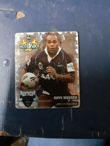 Hot Shot Tazo Rugby League Card Nrl sparkling 2006 Rare rhys wesser