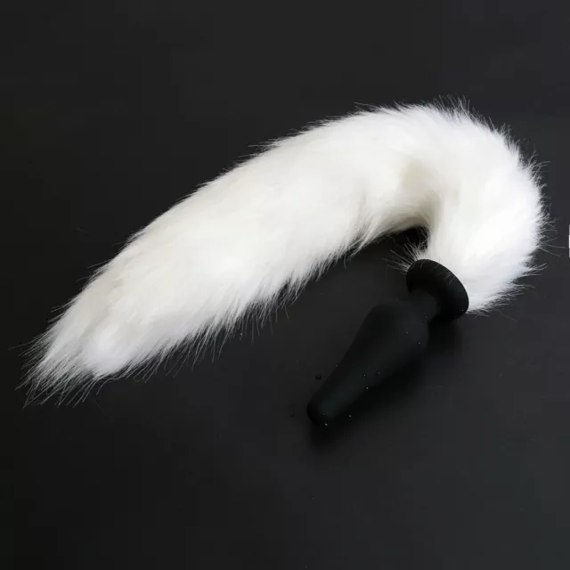 Woman Bondage Silicone Plug Stopper Romance Cosplay Couples Furry Fox Tail BDSM