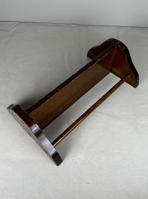 Vintage Rustic ~ Wood Wall Shelf & Hand Towel Rod Bar ~ 13.5 x 8 in