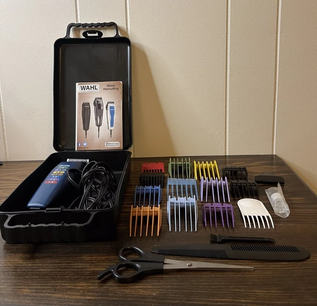 WAHL COLOR CODE 17 Piece Complete Haircutting Kit Corded Men Hair ...