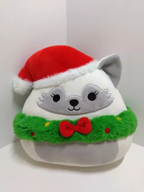 Squishmallows Gracelynn Arctic Fox Christmas Wreath Squishy Stuffed Plush Toy 10