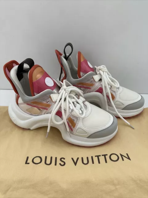 NIB Louis Vuitton LV Archlight Sneaker in Metallic Silver sz 37