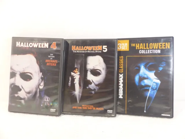 Halloween 4 Return, 5 Revenge, Curse H20 & Resurrection Michael Myers DVD Bundle