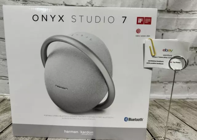 Brand New Harman Kardon Onyx Studio 7 Portable Bluetooth Wireless Speaker - Grey