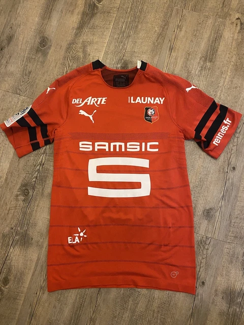 MAILLOT FOOT FOOTBALL porté match worn Stade rennais Rennes SRFC