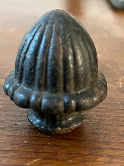 Antique vintage heavy cast iron 1 1/2" lamp clock finial light part