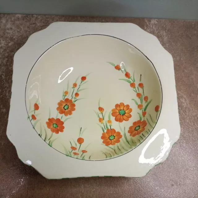 Vintage Art Deco, Crown Devon, Fieldings, Floral, 24cm Serving or Fruit Bowl