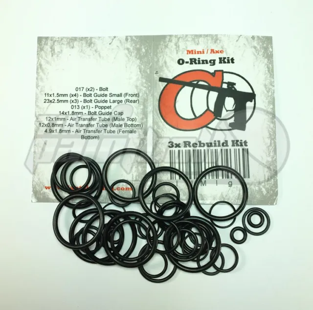 Empire Mini / Axe 3x Oring Rebuild Seal Kit **FREE SHIPPING** O Ring O-ring