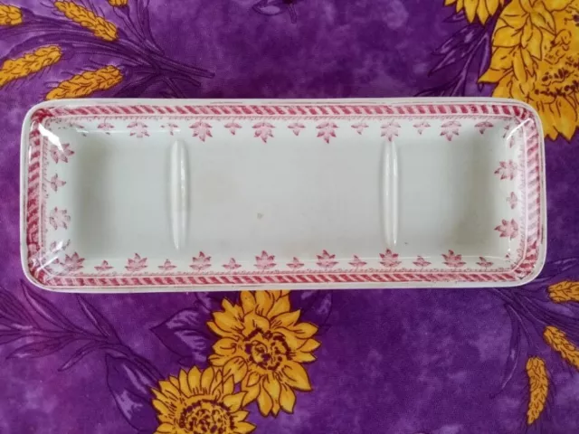 Porte Savon ou Peigne Rectangulaire U et Cie Sarreguemines Modèle Burgos Floral