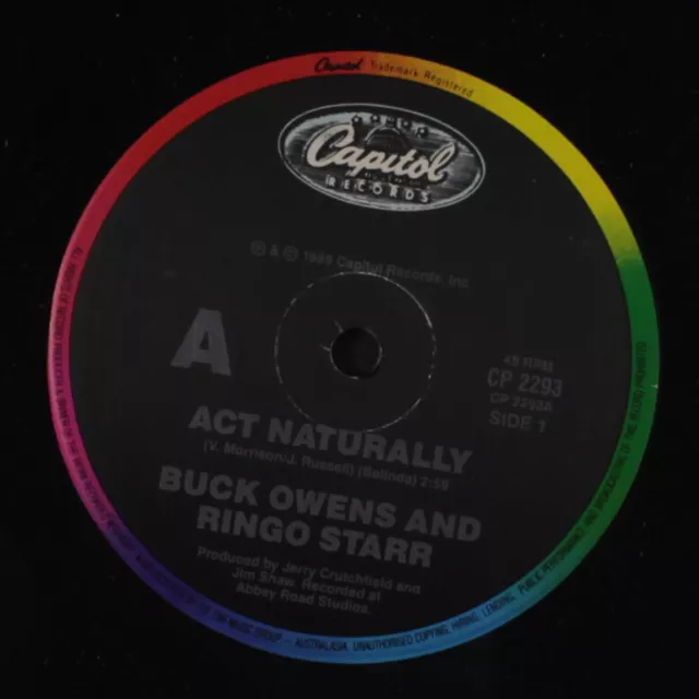 BUCK OWENS & RINGO STARR: act naturally / the key's in the mailbox 7" Single