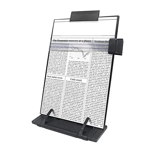 Desktop Document Book Holder with 7 Adjustable Positions Paper Holder Copy Stand