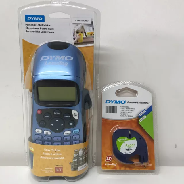 Dymo LetraTag LT-100H Handheld Label Maker with extra label cassette New - T6