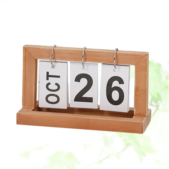 Kalender Tischkalender Aus Holz Haushalt Schreibtischkalender
