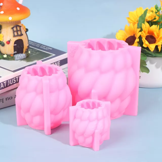 Molde de vela en forma de gota de lluvia remolino estético pilar velas de silicona m'Z8
