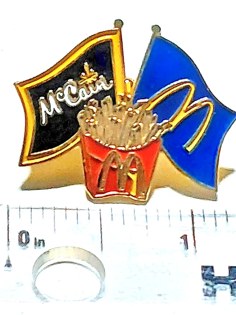 McDonald's McCAIN FRIES DUAL FLAGS Lapel Pin (041123)