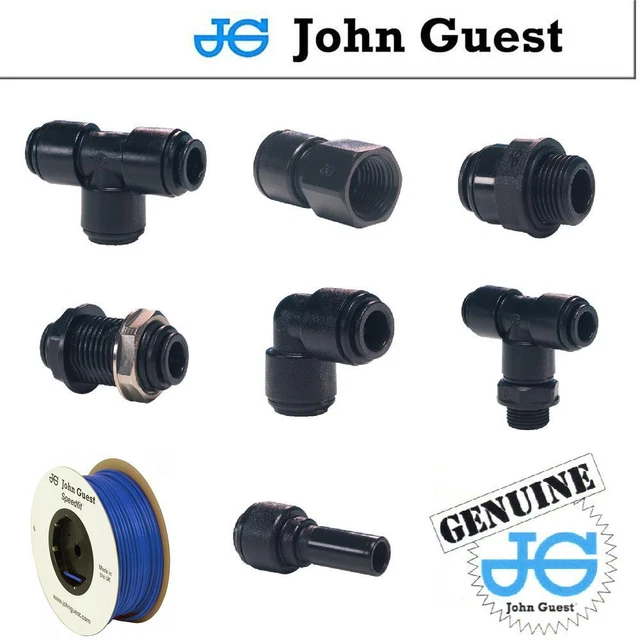 10MM JOHN GUEST Raccords Rapide PNEUMATIQUE à Emboîter FIXATIONS Pour L'eau Air