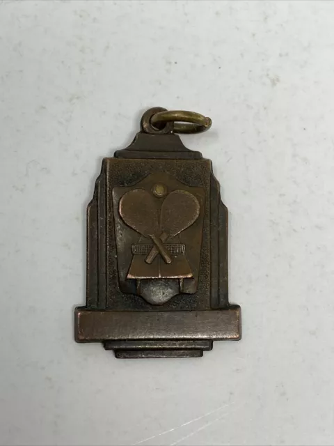 1955 High Park Table Tennis Brass Medal Award Vintage Ping Pong
