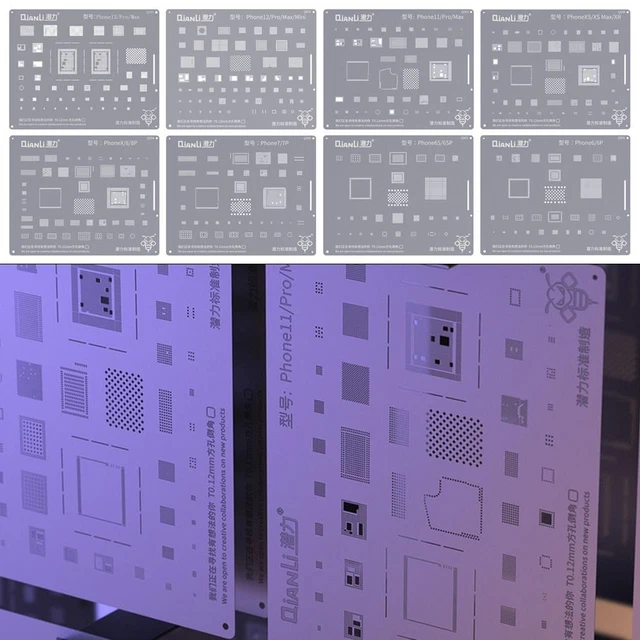 for iPhone Series Soldering Net Steel Stencil Kit BGA Reballing Tin Planting