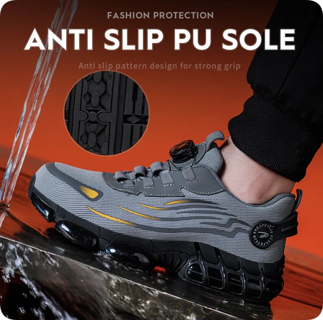 Toughwear Men's Steel Toe Cap Work Trainers - Lightweight & Slip Resistant (Multiple Sizes)