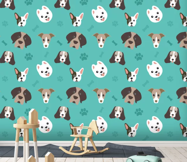 3D Cute Dog ZHUA1309 Wallpaper Wall Murals Removable Self-adhesive Amy