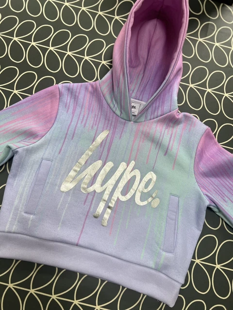 Felpa con cappuccio per ragazze HYPE viola rosa ritagliata tramite NEXT Hype età 11-12 anni