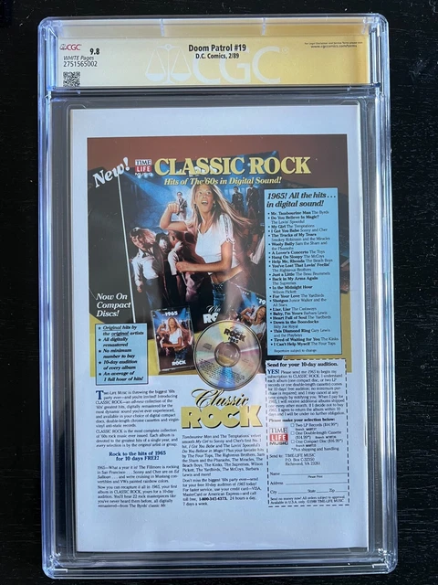 Doom Patrol 19 CGC 9.8! Signed by R. Case 1st Grant Morrison, 1st Crazy Jane! 4