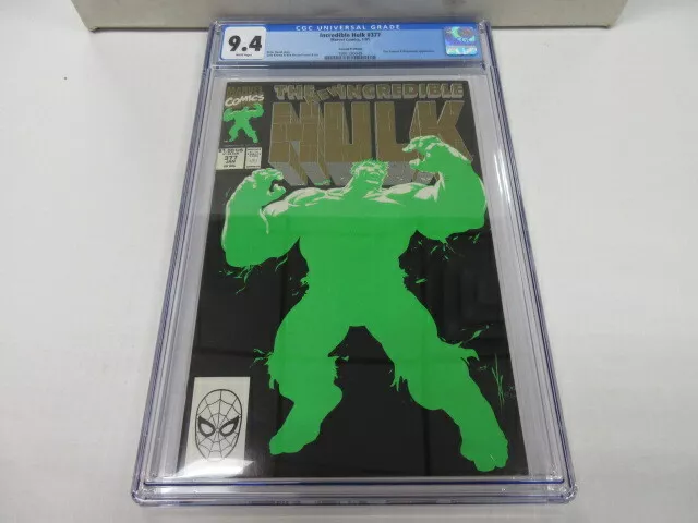 Marvel Comics, Incredible Hulk #377 CGC 9.4