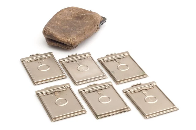 6x Nickel Film Holder 2x3in With Case Sheet-Film (1695489390)