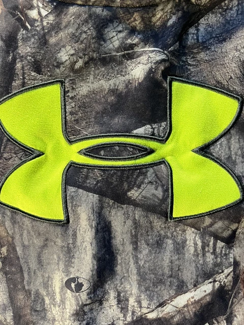 Under Armour Hoodie Adult M Black Camo Pullover Running Logo Storm Casual Mens