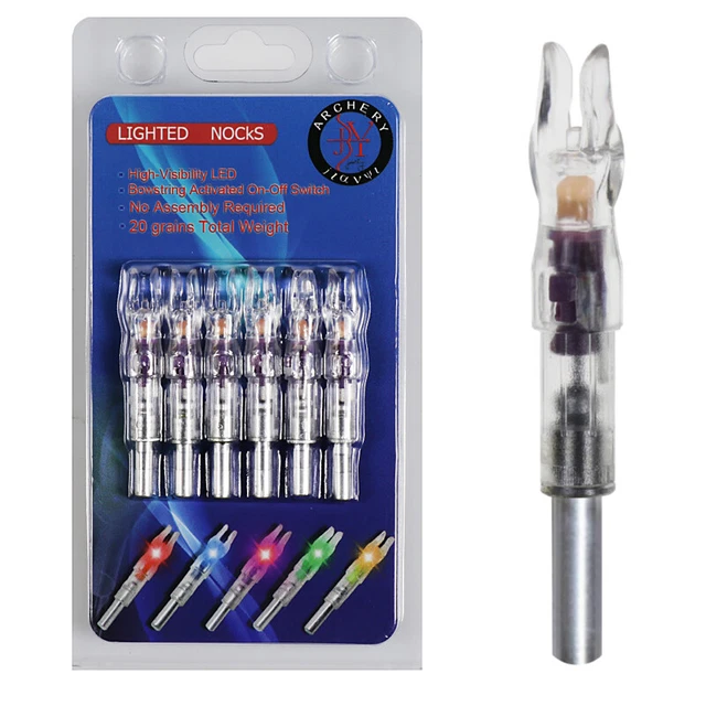 6Pcs/Pack Purple Lighted Nocks New Long Time I.D. 6.2mm For Compound Bow