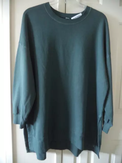 OldNavy Forest Green Pine Relax Tunic Fleece Sweatshirt 2XL 3X 24 26 2X XXL Tall