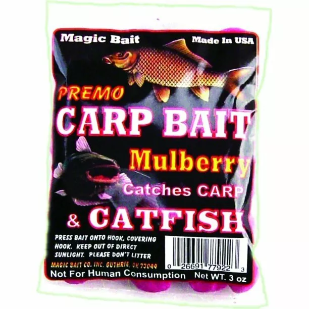 Magic Bait 3 Oz Mulberry/Vanilla/Strawberry Dough Bait Catches Carp & Catfish