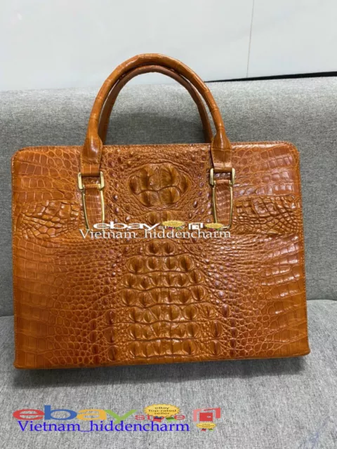 Genuine Crocodile Skin/Leather - Business Briefcase Handbag 2