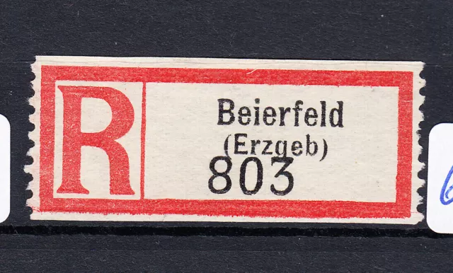 63419) Dt Reich, Reco-Zettel Beierfeld (Erzgeb)