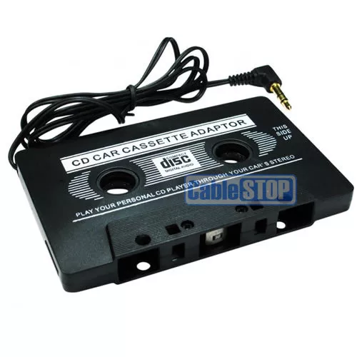 Black In Car Cassette Tape Adapter For Iphone 3G/4G Mp3 Ipod Nano Cd Cassete New