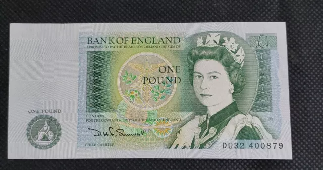Bank Of England One Pound Note Newton/Somerset Ef