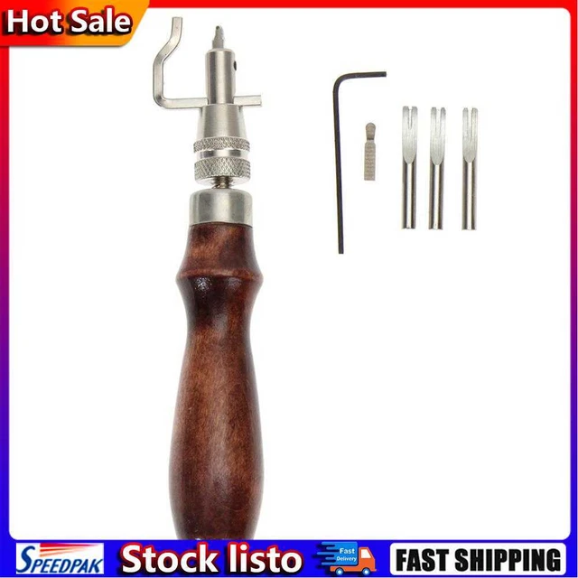 5 in1 DIY Leathercraft Adjustable Pro Stitching Groover Crease Leather Tool Hot