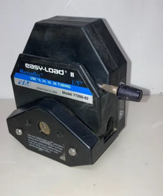 Masterflex L/S Easy-Load II Pump Head 77200-60 with Mounting Screws