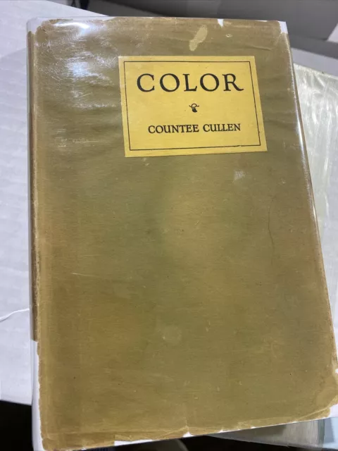 Color By Countee Cullen 1925 Early Print DUST JACKET Harper & Bros Hardcover