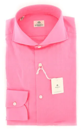 Luigi Borrelli Pink Solid Shirt - Extra Slim - (EV061143N35)