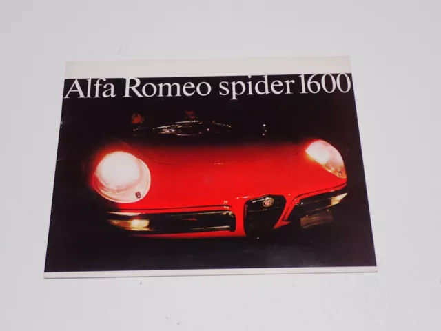 Alfa Romeo Spider 1600 Osso Di Seppia Depliant Brochure Prospekt 1987  (L27))