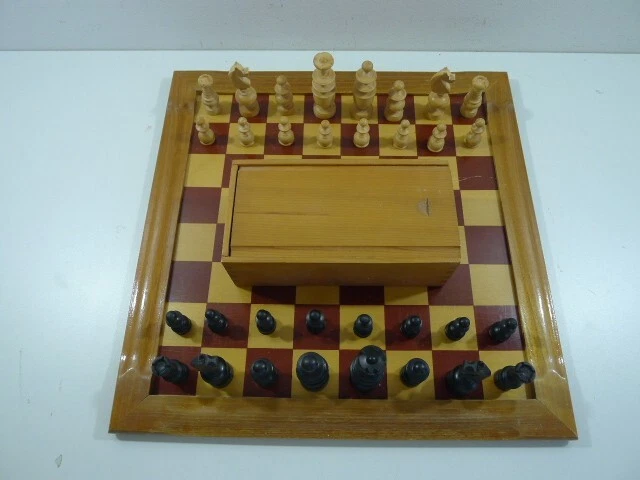 Échecs Régence + échiquier/damier, Paris 1930-50