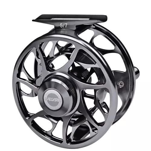 Fly Fishing Reel Aluminum 3+1BB Wheel Fly Reel Left&Right Handle Fish Casting