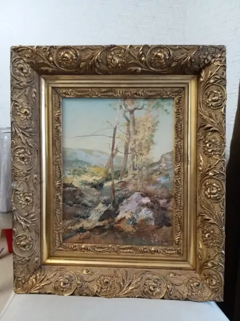 Tableau Ancien "Emile AURECHE" (XIX-XXèm) Huile sur Toile Impressionnisme