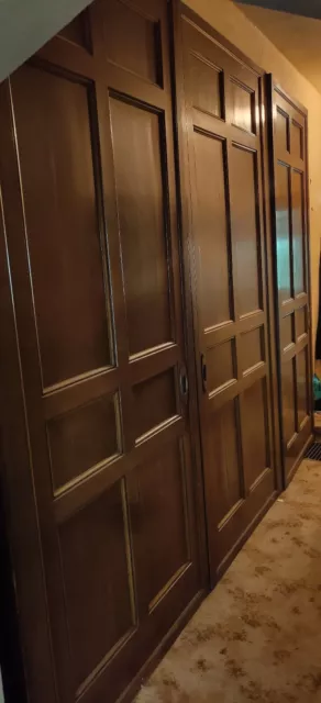 Antique Solid Oak Pocket Doors from Mansion