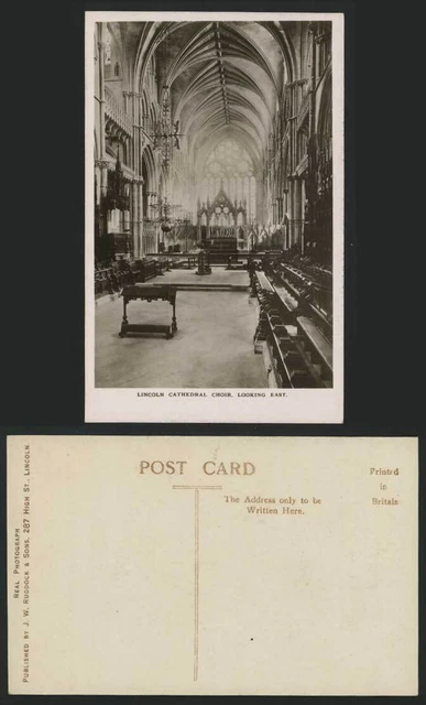 Lincoln Cathedral, Chor mit Ostblick alte R.P. AK